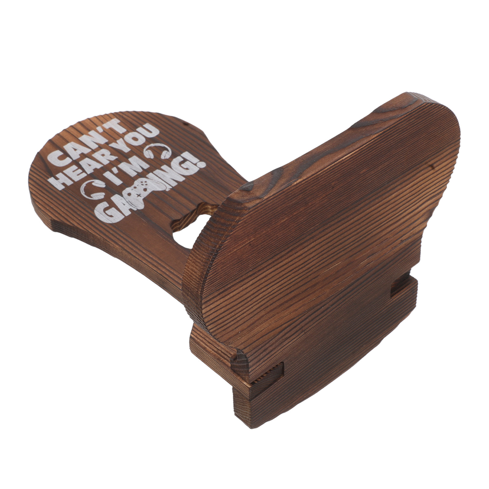 Desk Setup Minimalist - Houten standaard voor gamingheadsets, een praktische