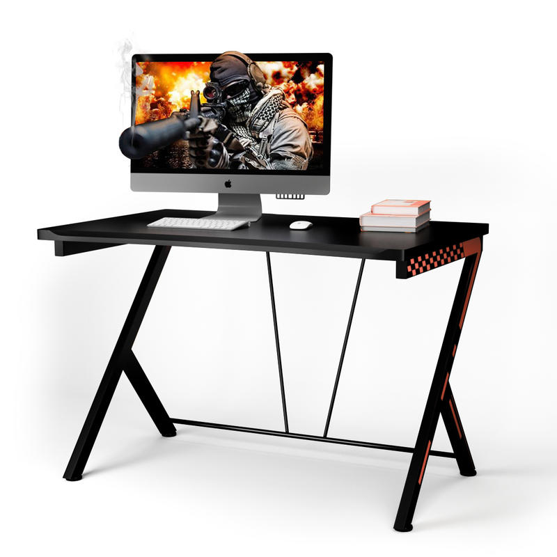 Desk Setup L Shaped - Modern ergonomisch computerbureau, MDF-blad met metalen