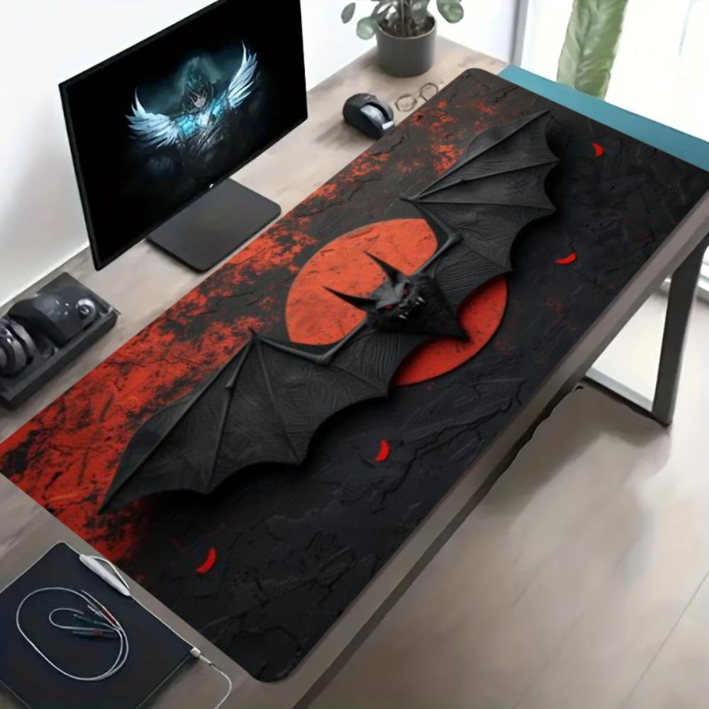 Donkerrood vleermuismotief gro - Desk Setup Pc And Laptop recensie en prijs