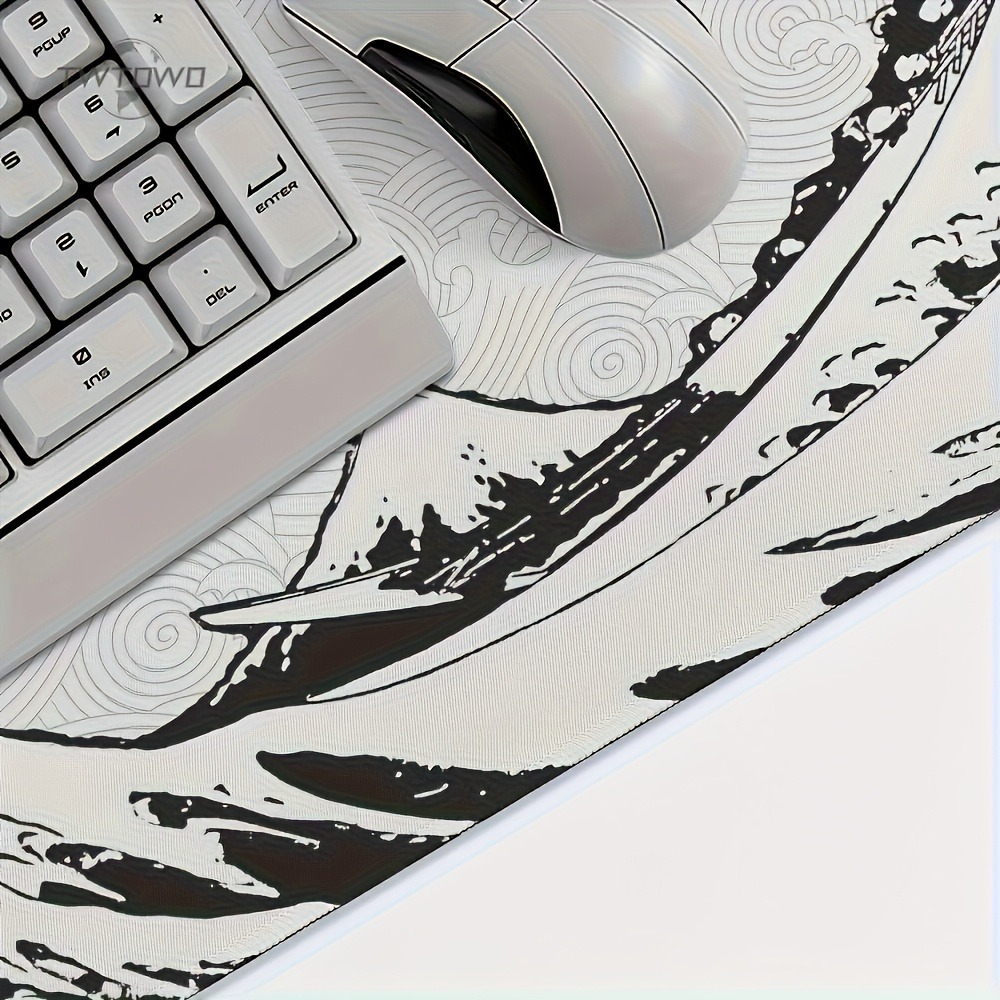 Zwart-witte Wave Art XXL burea - Desk Setup Pc And Laptop recensie en prijs