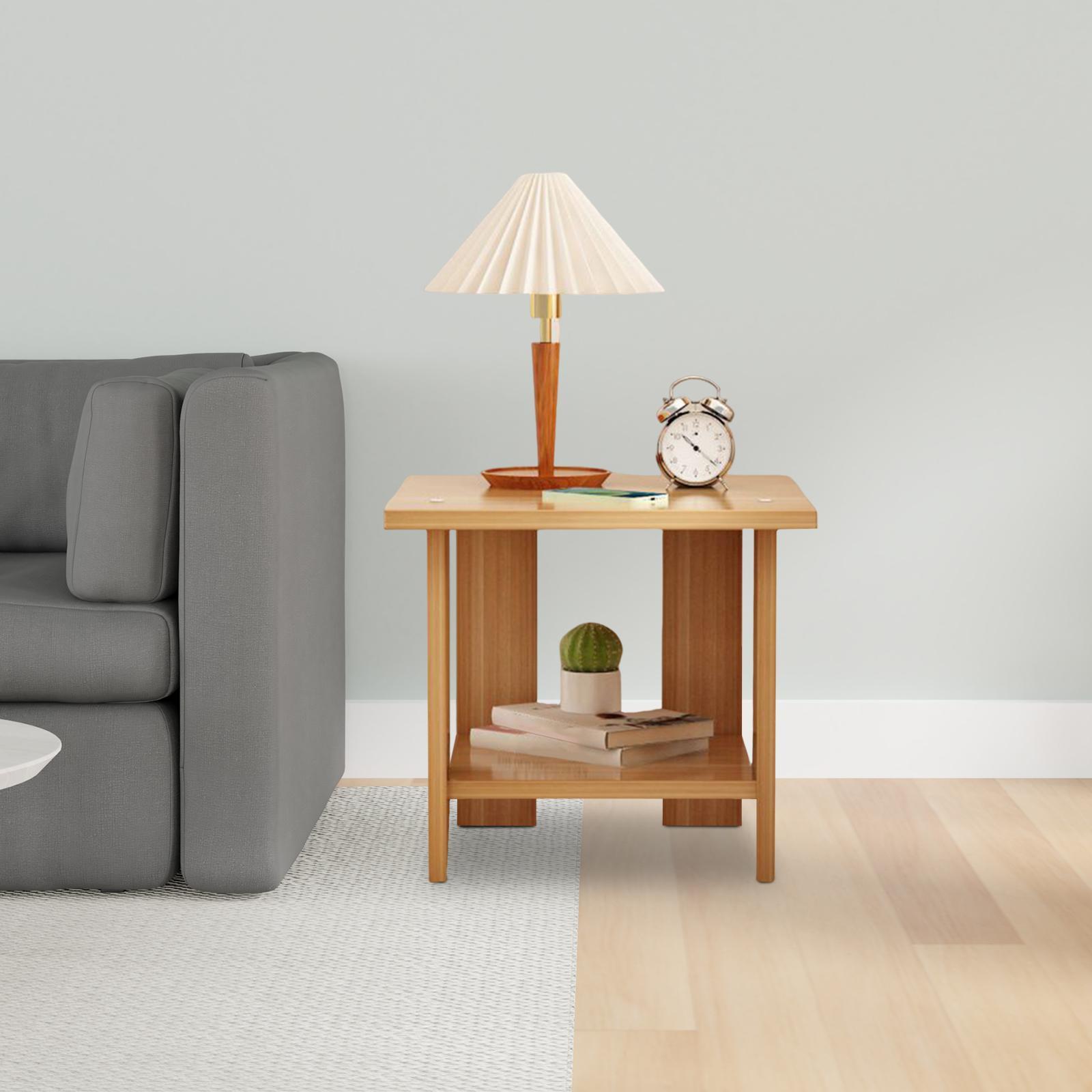 Houten Dubbellaags Bijzettafel - Desk Setup Minimalist recensie en prijs