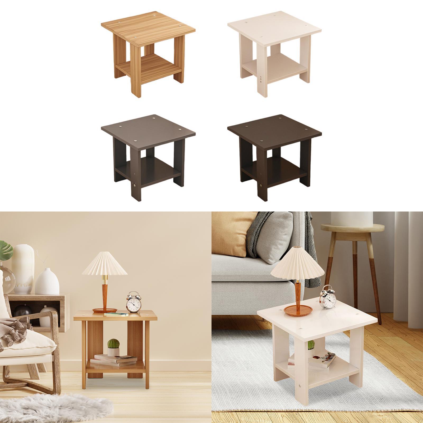 Houten Dubbellaags Bijzettafel - Desk Setup Minimalist recensie en prijs